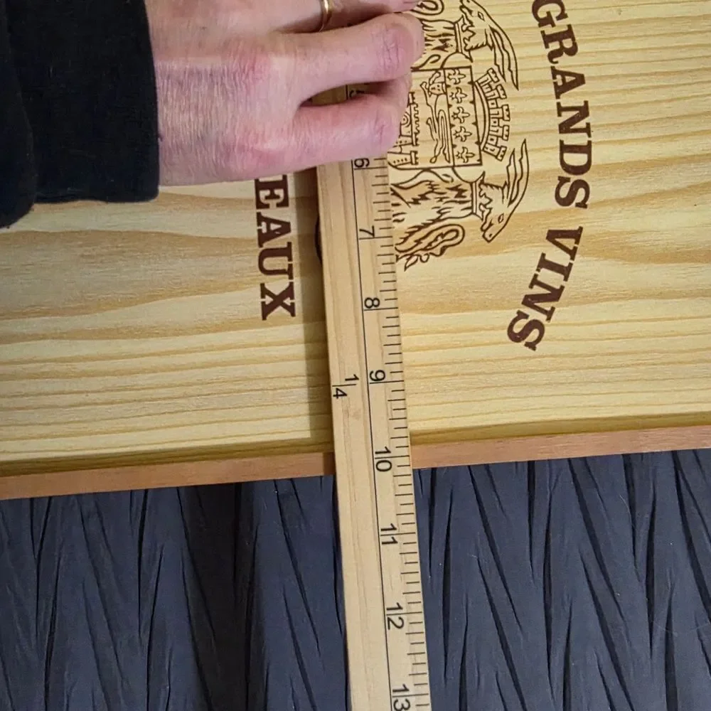 Les Grande De Bordeaux Wooden Wine Gift Box - Natural